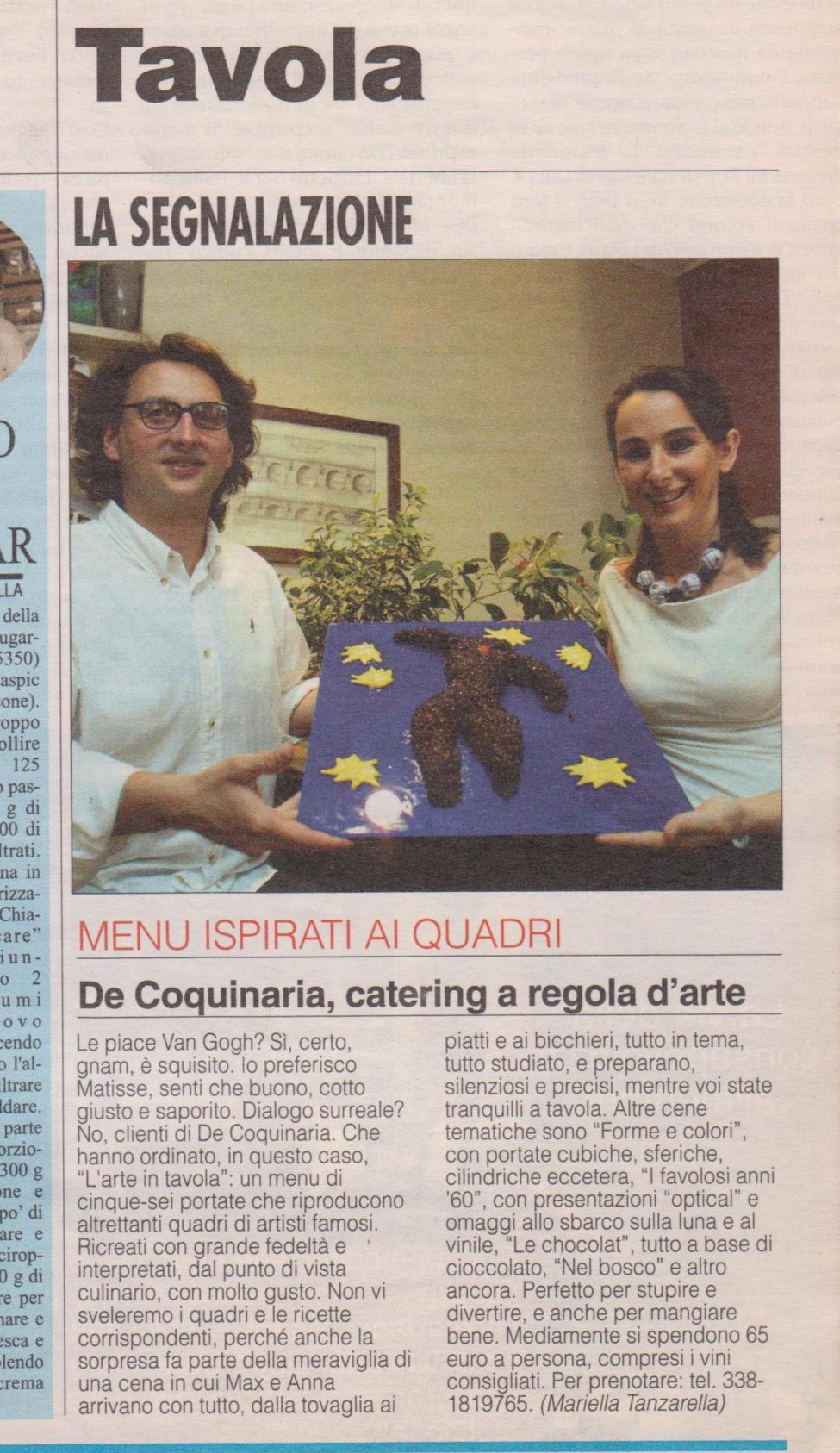 Menu ispirati ai quadri. A regola d’arte