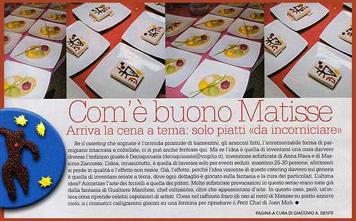 Com’è buono Matisse: cene d’arte